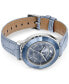 ფოტო #3 პროდუქტის Women's Swiss Chronograph Octea Lux Blue Crocodile Leather Strap Watch 38mm
