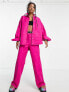 Фото #2 товара JJXX wide leg trouser co-ord in bright pink