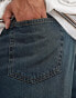 DTT rigid baggy fit jeans in dark blue vintage tint