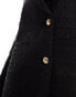 Фото #4 товара NA-KD tweed blazer in black