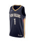 ფოტო #2 პროდუქტის Men's Zion Williamson Navy New Orleans Pelicans Swingman Jersey - Icon Edition