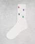 Фото #1 товара Polo Ralph Lauren socks with all over pony logo in off white