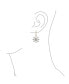 Christmas Cubic Zirconia Lever back Frozen Winter Holiday Party CZ Snowflake Dangle Earrings For Women For Teen 14K Gold Plated Brass