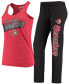 Фото #1 товара Пижама Concepts Sport женская черно-красная Ottawa Senators "Спутник"