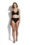 Фото #2 товара Seafolly 293349 High Waist Wrap Front Bikini Bottom Swimsuit, Black, 8 US