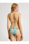 Фото #7 товара Üçgen Bikini Üstü Çiçekli Boyundan Bağlamalı Kaplı