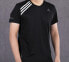 Фото #5 товара adidas 条纹跑步训练短袖T恤 国际版 男款 黑色 / Футболка Adidas T ED9294