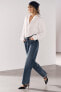 Zw collection straight-leg mid-rise rhinestone jeans