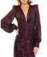 ფოტო #5 პროდუქტის Women's Ieena Sequined Structured Bishop Sleeve Midi Dress