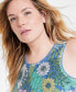 Trendy Plus Size Sequined Floral-Print Tank Top, Created for Macy's