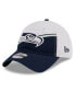 Фото #4 товара Men's White, College Navy Seattle Seahawks 2023 Sideline 9TWENTY Adjustable Hat