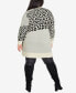 Plus Size Lena Leopard Open Front Cardigan Sweater