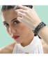 ფოტო #3 პროდუქტის Women's Black Hardware Leather Bracelet
