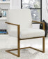 Фото #4 товара 34.8" Wood, Steel, Foam and Polyester Dominic Accent Chair
