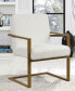 34.8" Wood, Steel, Foam and Polyester Dominic Accent Chair