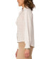 ფოტო #3 პროდუქტის Petite Embroidered Scalloped-Trim Blouse