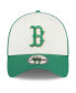 Фото #2 товара Men's White, Green Boston Red Sox 2024 St. Patrick's Day 39THIRTY Flex Fit Hat