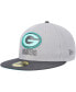 ფოტო #4 პროდუქტის Men's Gray, Graphite Green Bay Packers Aqua Pop 59FIFTY Fitted Hat