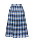 ფოტო #8 პროდუქტის Women's School Uniform Plaid Pleated Skirt Below the Knee