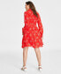 Фото #4 товара Women's Long-Sleeve Belted Shirtdress, Created for Macy's