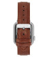 Фото #2 товара Ремешок для часов Steve Madden Honey Brown Crocograin Faux Leather - совместим с Apple Watch 38/40/41 мм