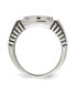 ფოტო #2 პროდუქტის Stainless Steel Polished with CZ Signet Ring