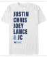 Фото #1 товара N'Sync Men's Justin Chris Joey Lance JC Names Short Sleeve T-Shirt