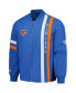 Men's and Women's Blue New York Knicks Stitch Applique Full-Zip Bomber Jacket