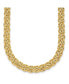 Фото #1 товара Diamond2Deal 18k Yellow Gold Textured Byzantine Necklace