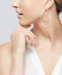 ფოტო #11 პროდუქტის 2-Pc. Set Cubic Zirconia Stud & Ruffle Oval Hoop Earrings in 10k Gold