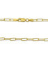 Фото #4 товара Diamond-Cut Paperclip Chain 18" in Sterling Silver or 18k Gold-plated Sterling Silver; Created for Macy's