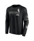 Фото #3 товара Men's Black Chicago White Sox High Whip Pitcher Long Sleeve T-shirt