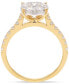 ფოტო #4 პროდუქტის Diamond Cluster Engagement Ring (1 ct. t.w.) in 14k Two-Tone Gold