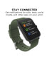 Unisex Olive Silicone Strap Smartwatch 37.5mm