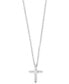 ფოტო #1 პროდუქტის Pavé Classica by EFFY® Diamond Cross Pendant Necklace (1/5 ct. t.w.) in 14k White Gold
