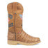 Dingo Patriot Embroidered Patriotic Croc Round Toe Cowboy Mens Brown Casual Boo