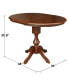 36" Round Top Pedestal Table with 12" Leaf