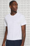 Фото #1 товара Dri Fit Miler White T-Shirt Reflektörlü Amblemli Beyaz Erkek Koşu Spor Tişörtü