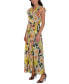 ფოტო #3 პროდუქტის Flutter-Sleeve Printed Chiffon Maxi Dress