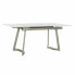 Фото #9 товара Обеденный стол DKD Home Decor Стеклянный Позолоченный Металл Белый (140 x 80 x 76 cm)