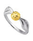 ფოტო #1 პროდუქტის Womens Golden Snitch Ring - Silver and Gold Plated