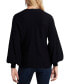 Women's Rib-Knit Bubble Sleeve Long Sleeve Sweater