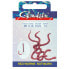 GAMAKATSU Booklet Red Worm 5260R Tied Hook 0.220 mm