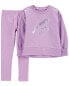 Фото #1 товара Kid 2-Piece Unicorn Pullover & Legging Set 4