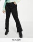 Noisy May Curve Sallie high waisted flared jeans in black