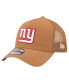 Men's Brown New York Giants Color Pack A-Frame Trucker 9FORTY Adjustable Hat