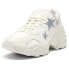 Фото #2 товара Puma Pulsar Star Glitter Wedge Lace Up Womens White Sneakers Casual Shoes 39867