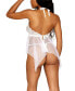 Lace and Mesh Babydoll and G-string Set