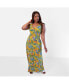 Фото #3 товара Women's Bright Idea Tropical Print A-Line Maxi Dress