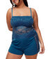 Фото #2 товара Plus Size Jordyn Pajama Camisole & Shorts Set